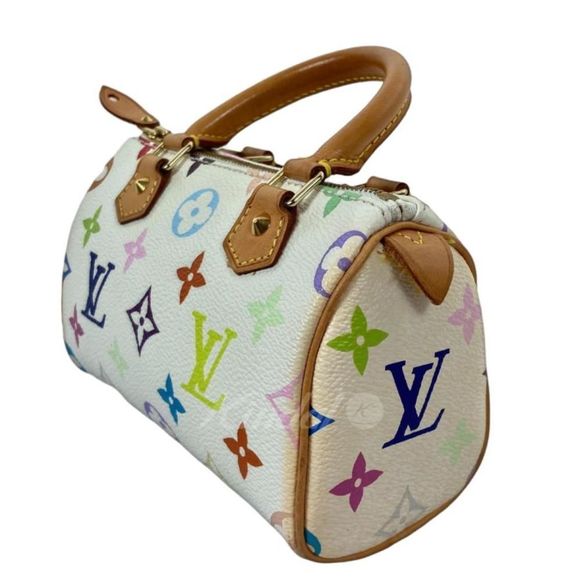 Louis Vuitton Monogram Mini Speedy Handbag White - Picture 3 of 5